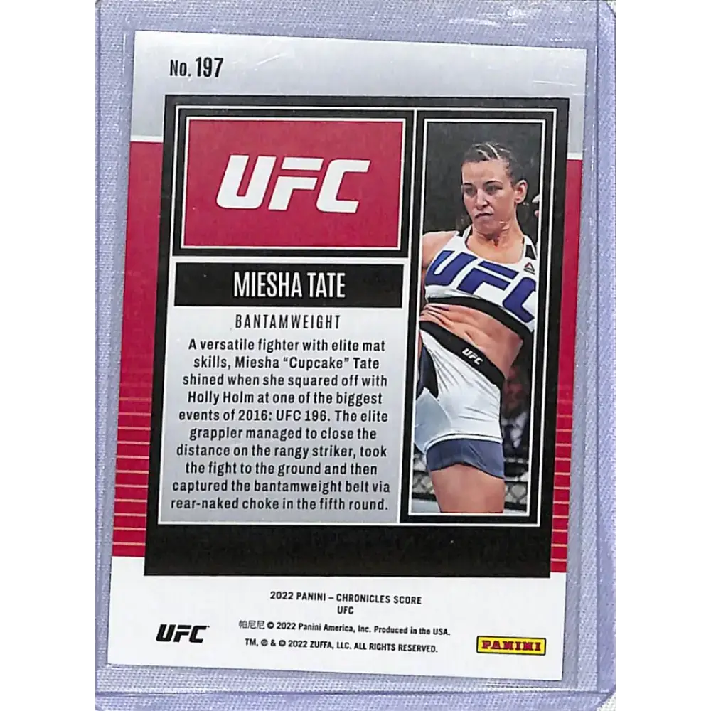 2022 Panini Chronicles Score UFC #197 Miesha Tate NM-MT - UFC/MMA Card Single