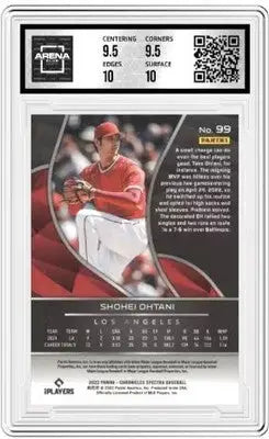 Graded baseball trading card of Shohei Ohtani from Panini Chronicles Shohei series
