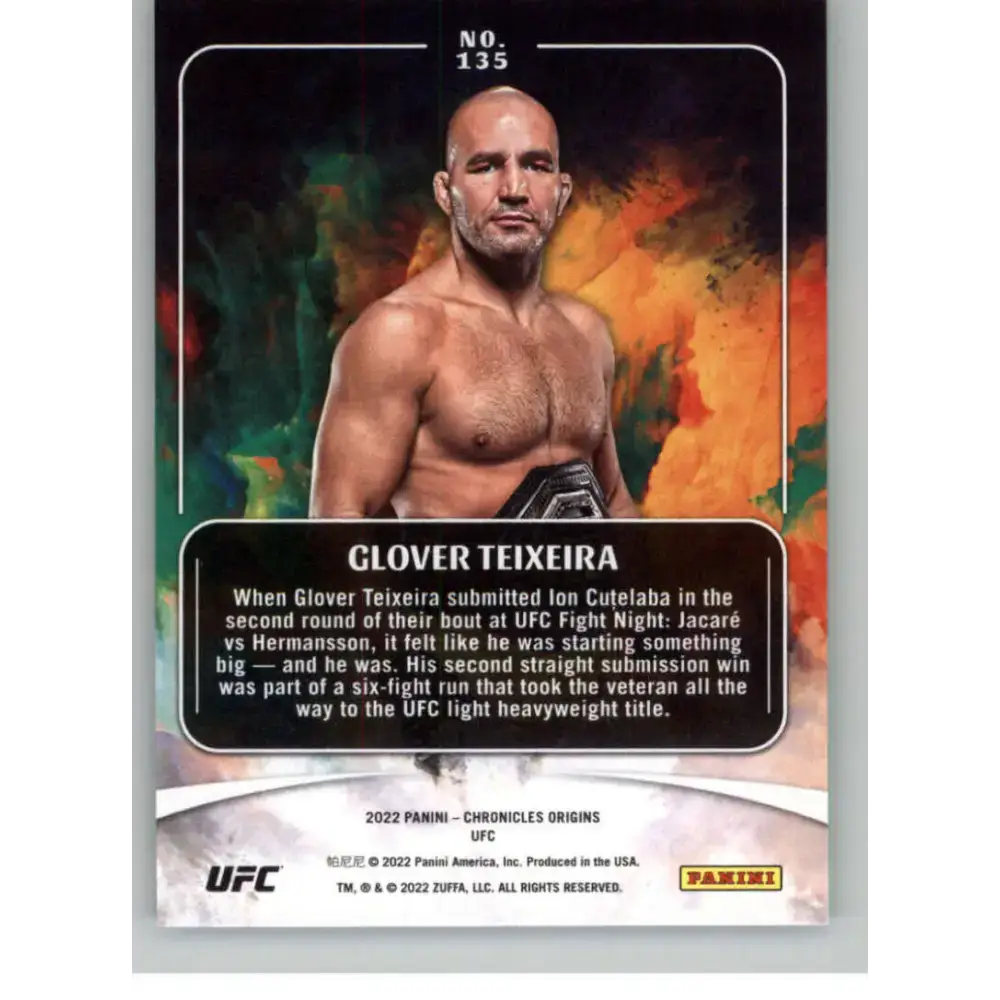 2022 Panini Chronicles UFC #135 Glover Teixeira NM-MT Light Heavyweight MMA Card - UFC/MMA Card Single