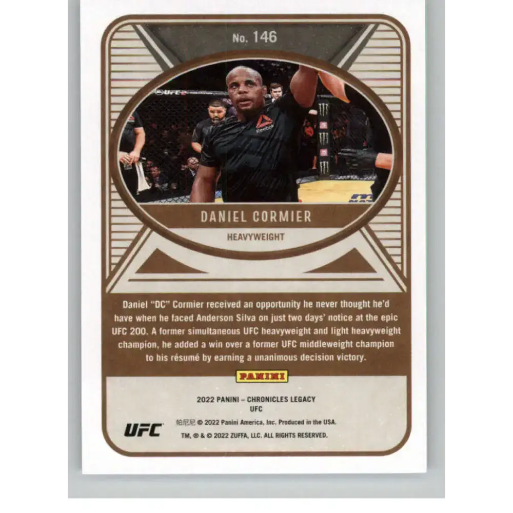 2022 Panini Chronicles UFC #146 Daniel Cormier NM-MT Heavyweight MMA Card - UFC/MMA Card Single