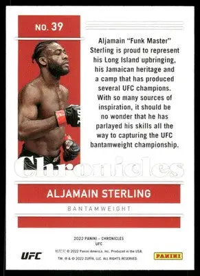 2022 Panini Chronicles UFC Aljamain Sterling #39 Mixed Martial Arts - UFC/MMA Card Single