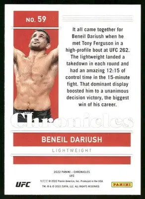 2022 Panini Chronicles UFC Beneil Dariush #59 Mixed Martial Arts - UFC/MMA Card Single