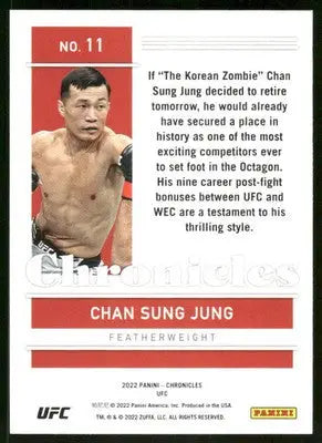 2022 Panini Chronicles UFC Chan Sung Jung #11 Mixed Martial Arts - UFC/MMA Card Single