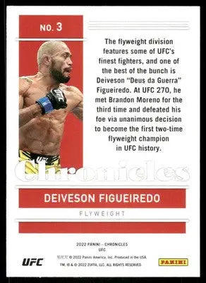 2022 Panini Chronicles UFC Deiveson Figueiredo #3 Mixed Martial Arts - UFC/MMA Card Single