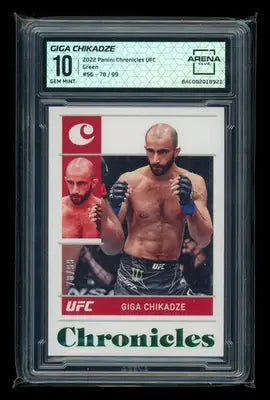 2022 Panini Chronicles UFC Green Giga Chikadze #56 78/99 MMA Arena Club 10 - UFC/MMA Card Single