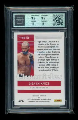 2022 Panini Chronicles UFC Green Giga Chikadze #56 78/99 MMA Arena Club 10 - UFC/MMA Card Single