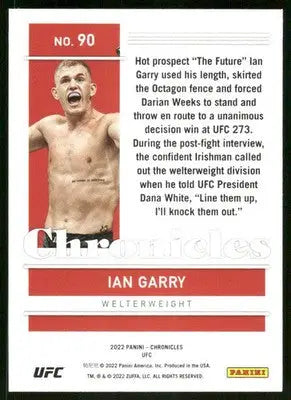 2022 Panini Chronicles UFC Ian Garry #90 RC Mixed Martial Arts - UFC/MMA Card Single