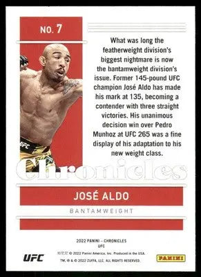 2022 Panini Chronicles UFC José Aldo #7 Mixed Martial Arts (MMA) - UFC/MMA Card Single