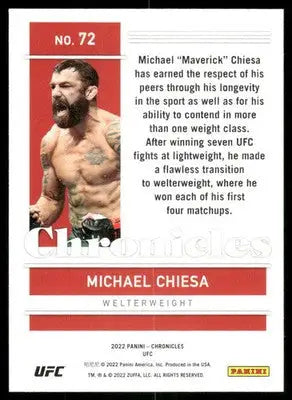 2022 Panini Chronicles UFC Michael Chiesa #72 Bronze Mixed Martial Arts - UFC/MMA Card Single
