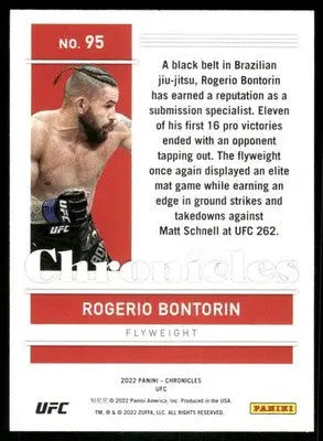 2022 Panini Chronicles UFC Rogerio Bontorin #95 RC Mixed Martial Arts (MMA) - UFC/MMA Card Single