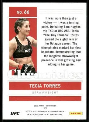 2022 Panini Chronicles UFC Tecia Torres #66 MMA - UFC/MMA Card Single