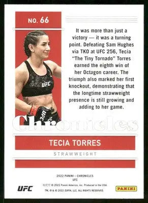 2022 Panini Chronicles UFC Tecia Torres #66 MMA - UFC/MMA Card Single