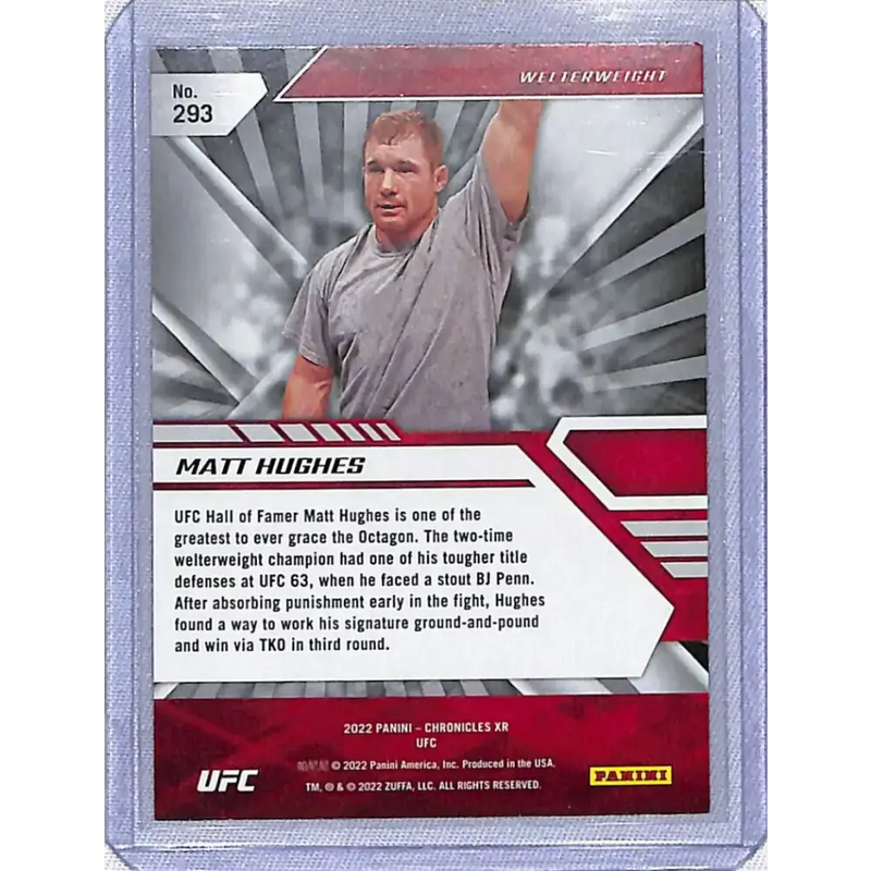 2022 Panini Chronicles XR UFC #293 Matt Hughes NM-MT - UFC/MMA Card Single