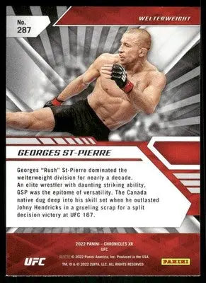 2022 Panini Chronicles XR UFC Georges St-Pierre #287 Mixed Martial Arts (MMA) - UFC/MMA Card Single