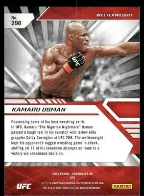 2022 Panini Chronicles XR UFC Kamaru Usman #298 Bronze Mixed Martial Arts (MMA) - UFC/MMA Card Single