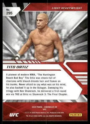 2022 Panini Chronicles XR UFC Tito Ortiz #295 Mixed Martial Arts - UFC/MMA Card Single