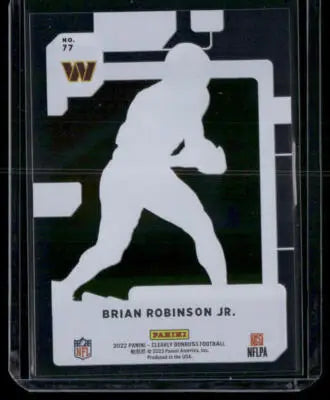 2022 Panini Clearly Donruss Brian Robinson Jr. #77 Rated Rookie Football - Football Card Single