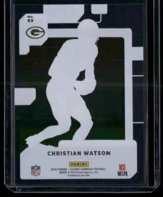 2022 Panini Clearly Donruss Christian Watson #69 Rated Rookie Football - Football Card Single