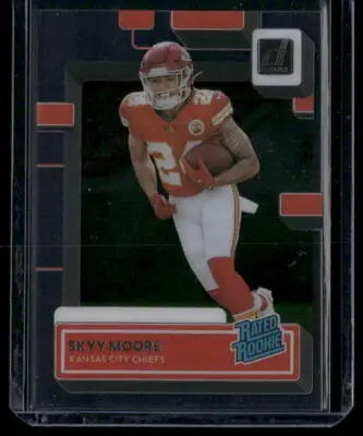 2022 Panini Clearly Donruss Skyy Moore #74 Rated Rookie Football - Football Card Single