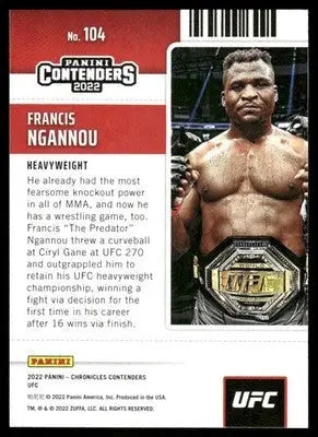 2022 Panini Contenders Francis Ngannou #104 Mixed Martial Arts (MMA) - UFC/MMA Card Single