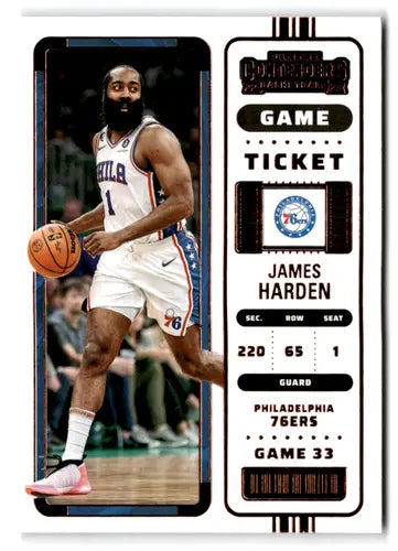 2022 Panini Contenders Game Ticket Bronze #8 James Harden NM-MT 76ers ID:76243 - Basketball Card Single