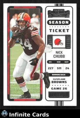 2022 Panini Contenders NICK CHUBB #24 Cleveland Browns