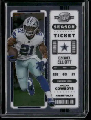 2022 Panini Contenders Optic Ezekiel Elliott #16 Season Ticket Football - Football Card Single