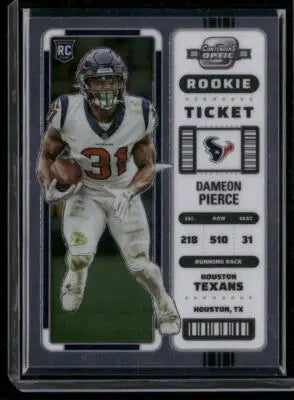2022 Panini Contenders Optic Football Dameon Pierce #67 Rookie Ticket RC - Football Card Single