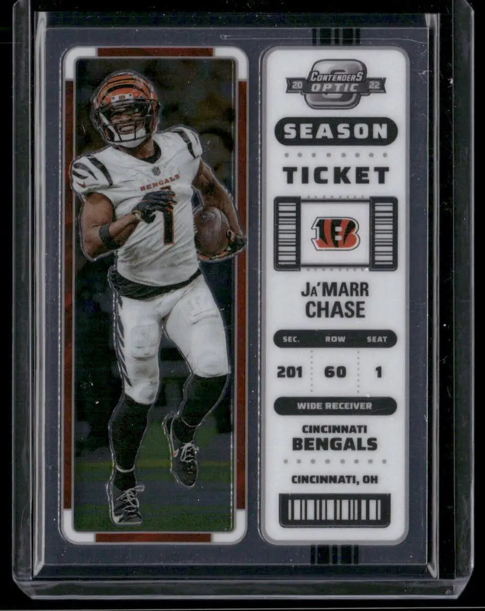 2022 Panini Contenders Optic Football Ja’Marr Chase #10 Season Ticket Football - Football Card Single
