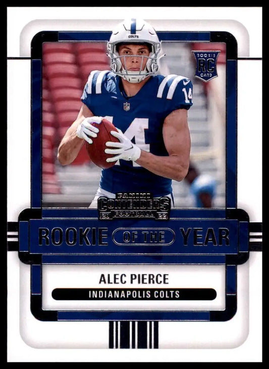 2022 Panini Contenders - Rookie of the Year Contenders Alec Pierce #ROY-API (RC) - Football Card Single