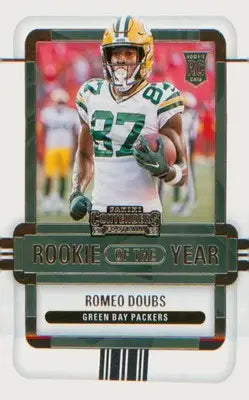 2022 Panini Contenders Rookie of the Year Emerald #ROY-RDO Romeo Doubs - Football Card Single