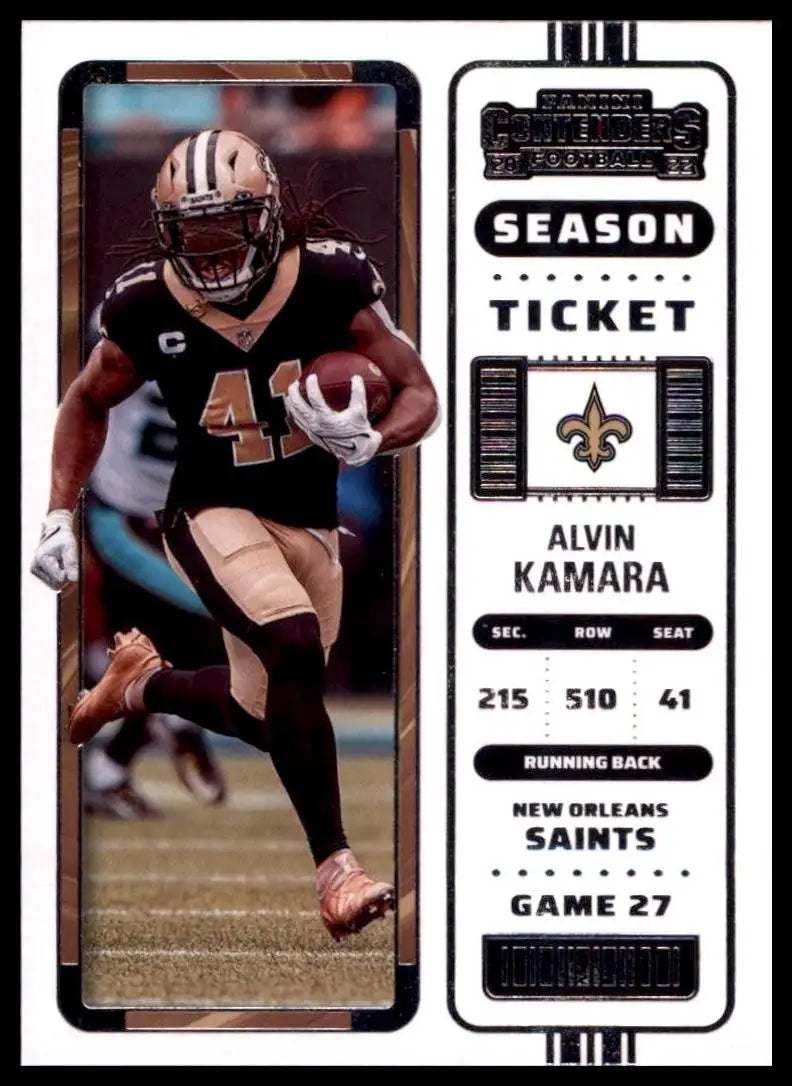2022 Panini Contenders - Season Ticket Alvin Kamara #64 - Football Card Single