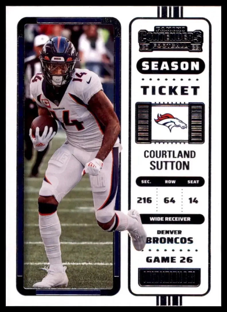 2022 Panini Contenders - Season Ticket Courtland Sutton #32 - Football Card Single