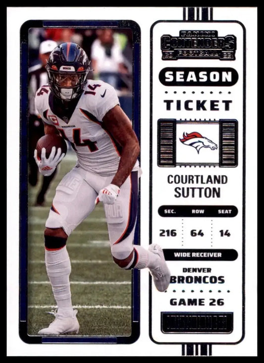 2022 Panini Contenders - Season Ticket Courtland Sutton #32 - Football Card Single