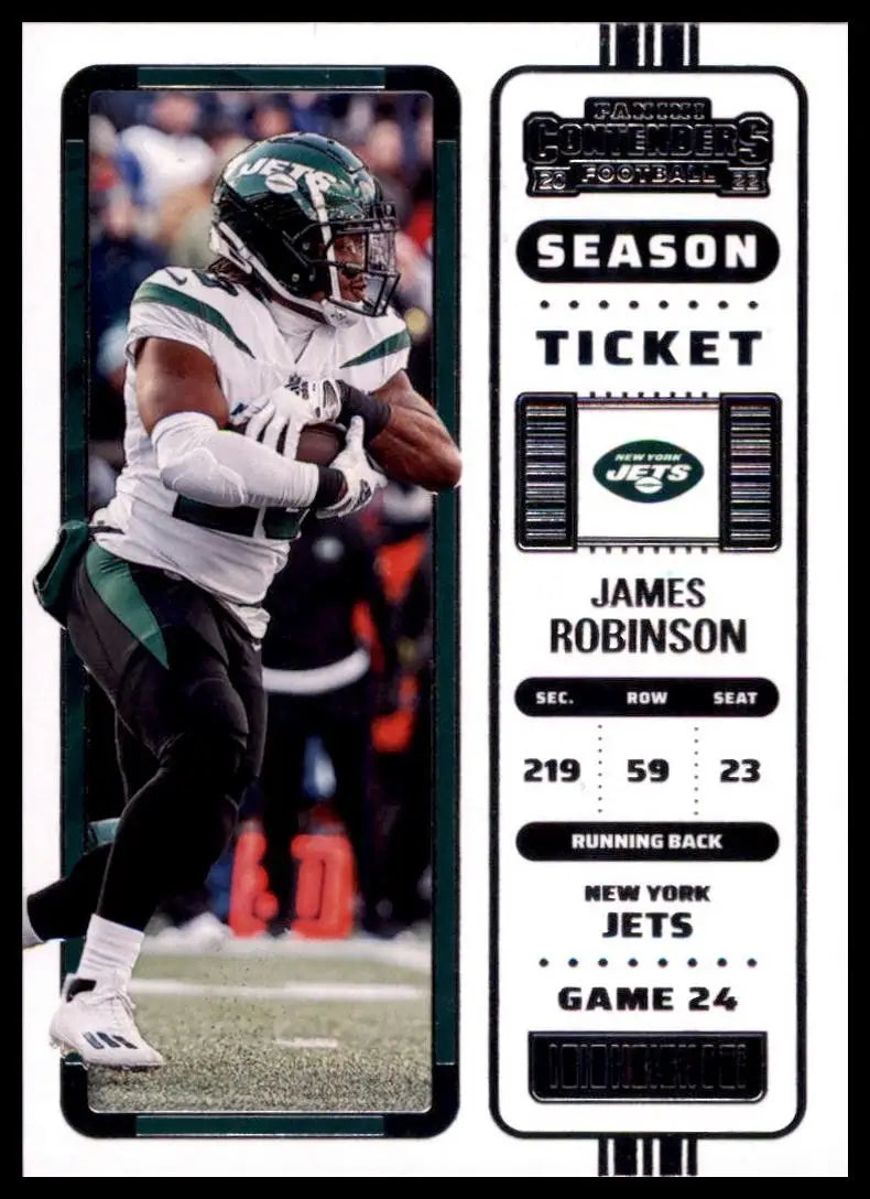 2022 Panini Contenders Season Ticket James Robinson #53 New York Jets Football - Football Card Single