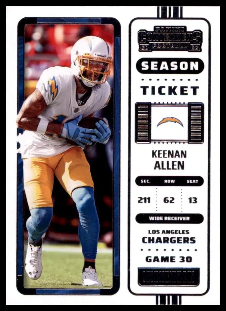 2022 Panini Contenders - Season Ticket Keenan Allen #75 - Football Card Single