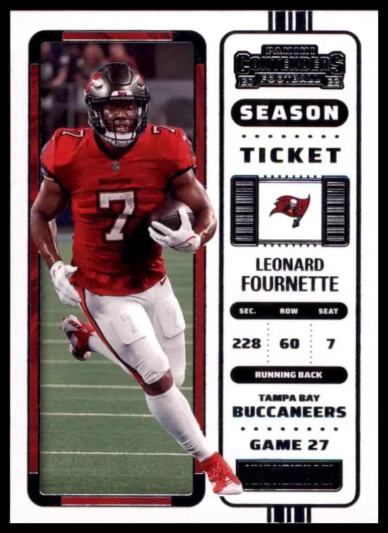 2022 Panini Contenders Season Ticket Leonard Fournette #95 Tampa Bay Buccaneers - Football Card Single