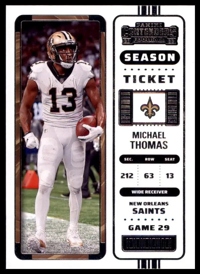 2022 Panini Contenders - Season Ticket Michael Thomas #63 - Football Card Single