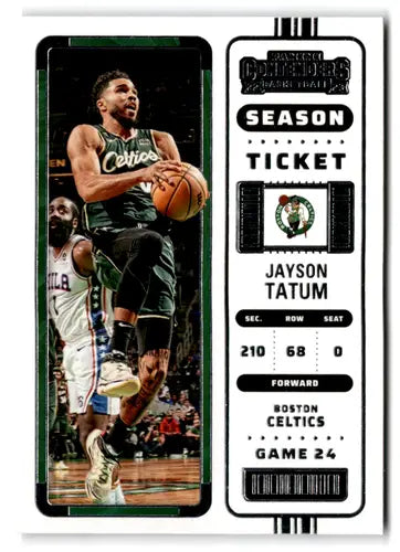 Jayson Tatum basketball card from Panini Contenders Season Ticket retail series