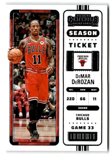 DeMar DeRozan basketball card from Panini Contenders Season Ticket retail set