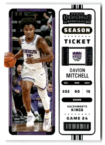 Davion Mitchell basketball card from 2022 Panini Contenders Season Ticket Retail collection