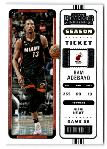 Bam Adebayo 2022 Panini Contenders Season Ticket Retail card with original gloss NM
