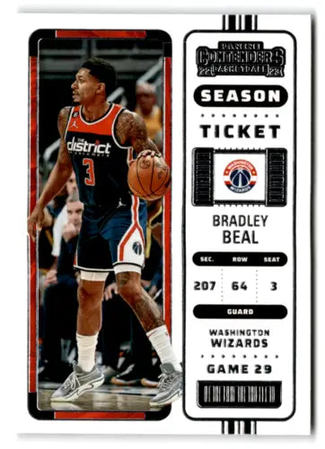 Bradley Beal basketball card 2022 Panini Contenders Season Ticket Near Mint original gloss