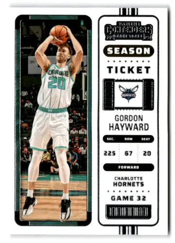 Gordon Hayward basketball card from 2022 Panini Contenders Season Ticket collection