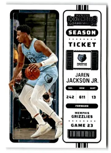 Jaren Jackson Jr basketball card from 2022 Panini Contenders Season Ticket Retail series