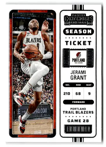 Jerami Grant basketball card from 2022 Panini Contenders Season Ticket series