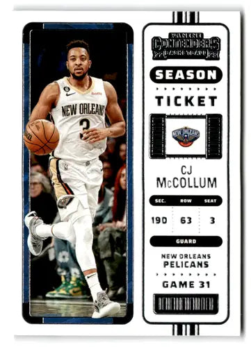 Panini Contenders Season Ticket CJ McCollum basketball card 2022 Near Mint NM