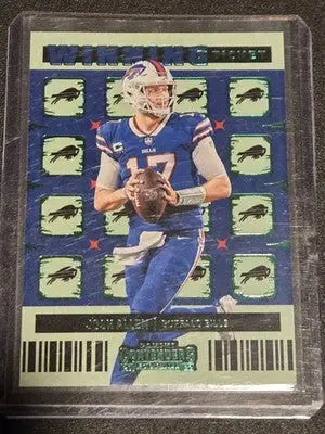 2022 Panini Contenders #WT-JAL Josh Allen Winning Ticket Emerald - Football Card Single
