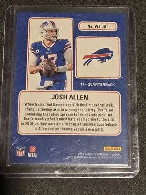 2022 Panini Contenders #WT-JAL Josh Allen Winning Ticket Emerald - Football Card Single