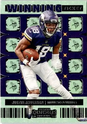 2022 Panini Contenders #WT-JJE Justin Jefferson Winning Ticket - Football Card Single